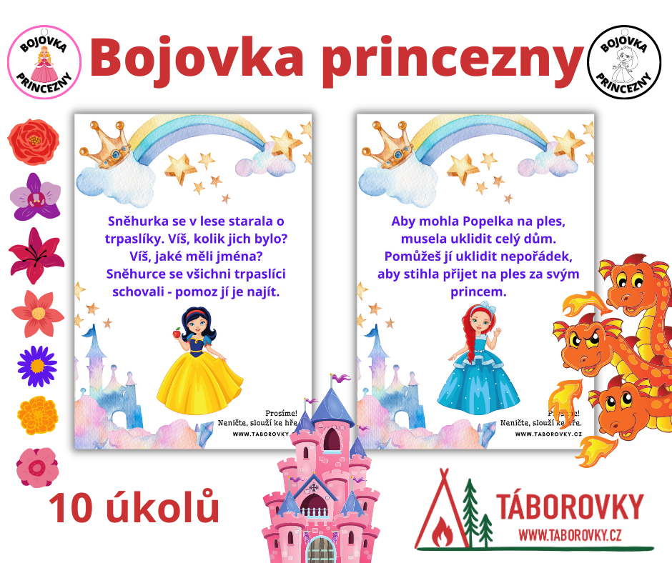 Bojovka pro malé princi a princezny, vhodné na dětskou oslavu